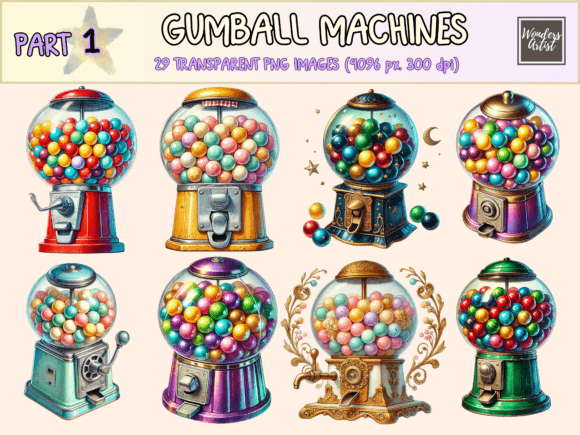 Download Gumball Machines P1 Clipart - Gumball Collection