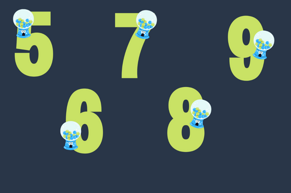 Download Numbers Blue and Green Gumball Machine - Gumball Collection