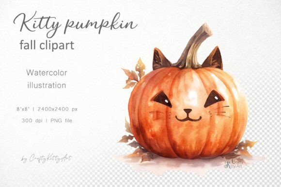 Download Cute Cat Halloween Pumpkin PNG Clipart - Halloween pumpkin Collection