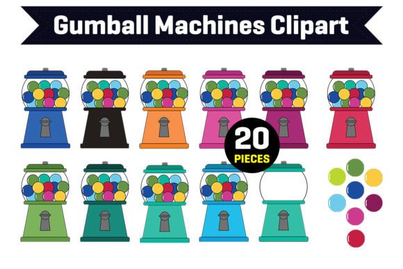 Download Gumball Machines Clipart - Gumball Collection