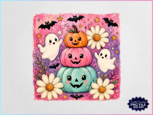 Download Cute Halloween Pumpkin Ghost PNG - Premium Resources