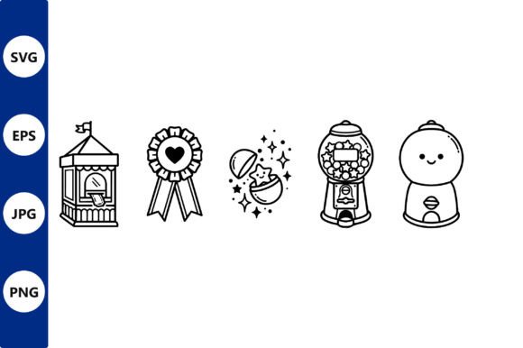 Download Cute Gumball Machine Line Art Vector - Gumball Collection