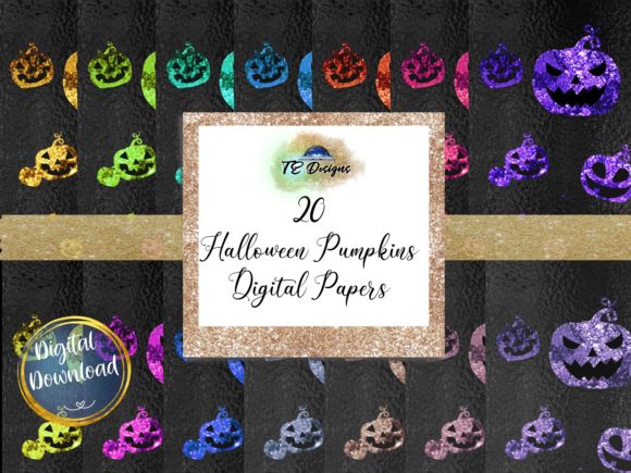 Download Halloween Pumpkin Digital Papers - Halloween pumpkin Collection