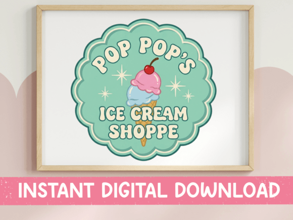 Download Pop Pop's Ice Cream Shoppe Retro Design - Retro design Collection