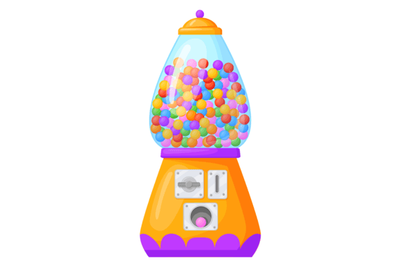 Download Gumball Machine Cartoon Icon. Sweet Colo - Gumball Collection