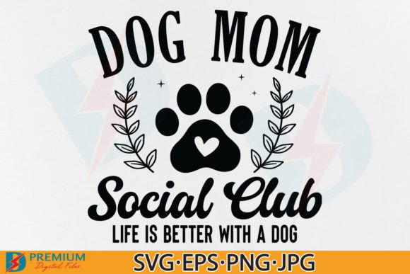 Download Dog Mom SVG Social Club PNG Retro Design - Retro design Collection